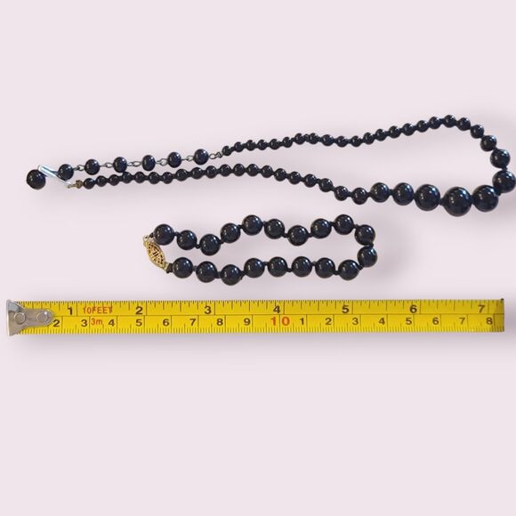 Set of Two 2 Japan Beaded Bracelet and Necklace set VTG 14" - Picture 3 of 3